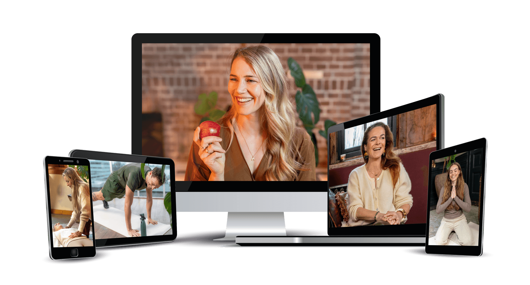Het REFIVE programma op een computer, laptop, tablet en telefoon